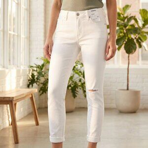 Sonoma White Distressed Skinny Jeans | Women’s Size 6R Mid‎ Rise Raw Hem Pants